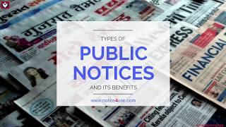 Types of Public Notice- part 1