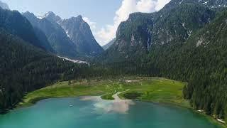 Toblacher See Camping - Südtirol Italien Dolomiten Bergpanorama Traumlandschaft Drohne Hobby WFB495