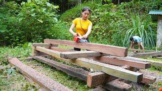 Building a Wooden Forest House – Part 2 | Carving, Planing & Testing the Frame
