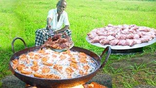 100 CHICKEN LEG FRY | DELICIOUS VILLAGE FOOD | TRADITIONAL VILLAGE  TASTY RECIPE