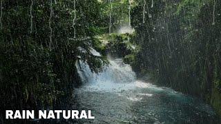 Relaxing Rain Noise And Forest Stream - Water Sound For Sleeping