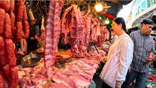 Cambodian street food - Walking tour @ Boeung Trabaek Market in Phnom Penh city