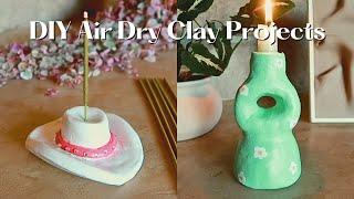 Pott'd Air Dry Clay Projects | DIY Barbie Inspired Clay Cowgirl Hat Incense Holder & Candle Holder