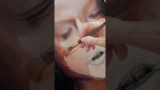 Oil Portrait blended skintones speedpaint #shorts