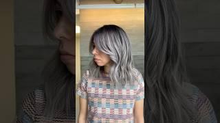 Grey Blending #haircolortransformation #hairmakeover #hairtok #balayagehaircolor #grayblending