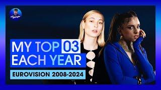 My TOP 03 of each Eurovision Song Contest [2008-2024]