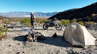 Moto-Camping ALONE in the Mojave Desert