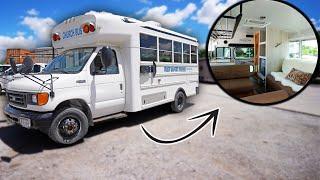 I Converted An OLD Bus Into MODERN LUXURY RV!