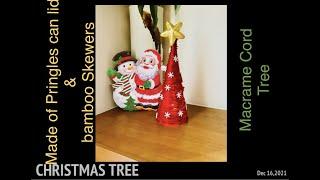 Table Top Christmas tree | Pringles can lid Christmas tree |#decor ideas |#shorts |#shortvideo