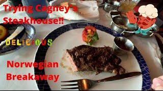 Trying out the steakhouse on the Norwegian Breakaway | Cagney's steakhouse on Norwegian Breakaway.