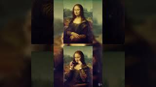 When Monna Lisa wears sunglasses | AI Remake #funny #animation #memes #shorts #monalisa