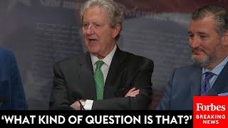 FIERY MOMENT: John Kennedy Snaps At Reporter As GOP Senators Call For Mayorkas Impeachment Trial