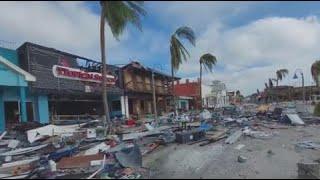 Storm in Fort Myers, Florida !! Storm surge off Fort Myers Beach in Southwest Florida