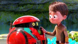 ولد صغير بيلاقي نفسه مع ربوت في كبسولة نجاة علي كوكب كله وحوش مفترسة | ملخص فيلم Astro Kid 2019