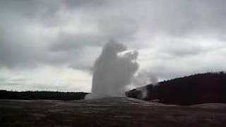 Old Faithful Geyser in Yellowstone National Park