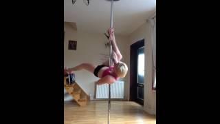 Pole dancing in heels (freestyle)