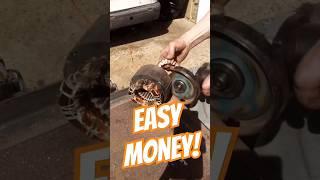 Easy Way To Scrap Copper From Compressor Motors! #scrap #scrapmetal #scrapmetalrecycling #shorts