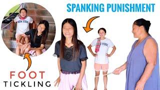 PRIYA'S SPeNKING, MOTHER'S FOOT TIKLING I SHEETAL ARM CANNING PUNISHMENT I FUNNY BLINDFOLD GAME 