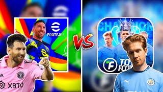 eFOOTBALL 2025 MOBILE Vs TOTAL FOOTBALL 2025 COMPARISON: GRAPHICS, ANIMATION, CELEBRATIONS...