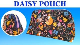 How to sew a zipper pouch without zipper tabs / Daisy zipper pouch