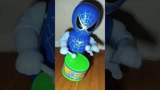 BLUE SPIDER MAN #shortvideo #youtubeshorts #shorts #spiderman #short #drummer #kawaii #asmr #fyp