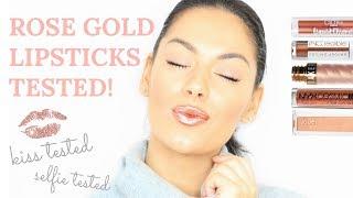 ROSE GOLD LIPSTICKS TESTED; NYX, CIATE, BEAUTY BAKERIE | Beauty's Big Sister