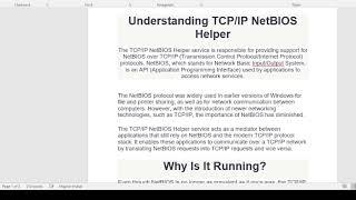 Understanding TCP/IP NetBIOS Helper file and printer sharing Discovery#TCP/IP NetBIOS Helper