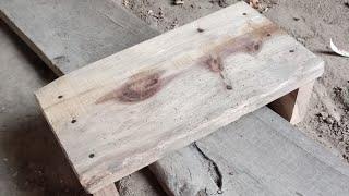 How to make mini sitting wood bench with low budget. #wood #woodworking  #bench #homedecor #forging