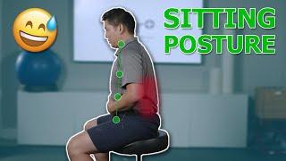 PERFECT Sitting Posture With This Simple Technique | Physical Therapist Teaches Sitting Posture