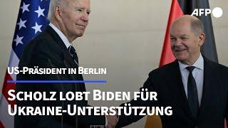 Scholz lobt Biden für starke Unterstützung der Ukraine | AFP