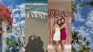 miami travel vlog  | bachelorette trip, nikki beach, rooftop bar, places to eat