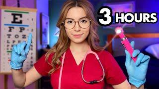 ASMR 3 HOURS of Nurse Exam for SLEEP  Cranial Nerve Exam, ASMR Roleplay