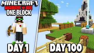 I Survived 100 Days on ONE BLOCK SKYBLOCK in Minecraft 1.21