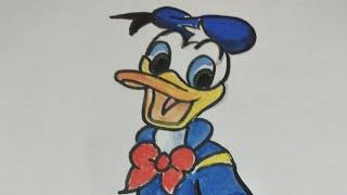 How to draw #Doland Duck//popular cartoon drawing//Tutorial video..