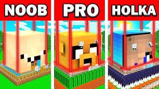 NOOB VS PRO VS HOLKA I KDO SI LÉPE ZABEZPEČÍ SVŮJ BARÁČEK V MINECRAFTU? Anniet&@DaloCZ&@kocourekkk