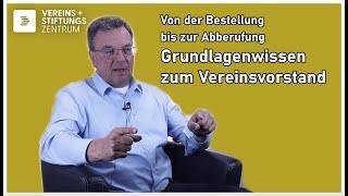 Grundlagenwissen zum Vereinsvorstand