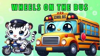 Toddler Song Poem - Wheels On The Bus || Super Simple Songs || Nursery Rhyme - Kids Dance