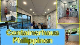 Ein aus 2 Containern selbst gebautes Container Haus in den Philippinen, es hat 3 Zimmer und Bad