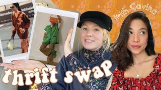 THRIFT WITH ME for a SWAP with CAVINA | a pinterest inspired look & surprise thrift box | WELL-LOVED