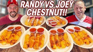 Kilroy's Stuffed Cheesy Breadsticks Challenge vs Joey Chestnut!!