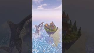 Minecraft: Shark and flying Island built with @leledan06 | Timelapse | #minecraft #shorts