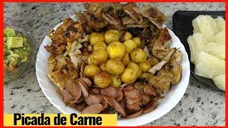 Picada de carne / Picada colombiana / Como hacer una picada de carne colombiana