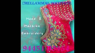 MACHINE EMBROIDERY &HAND EMBROIDERY COURSE BEST COACHING CHELLAMMAL INSTITUTE MADURAI-9445105454