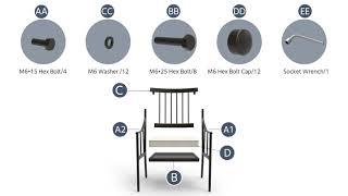 How to Assemble Our Stylish Steel Patio Outdoor Dining Chairs