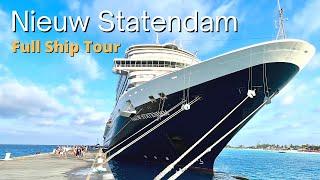 Holland America Nieuw Statendam Cruise Ship Full Tour & Review 2024 (Tips & Best Spots Revealed!)