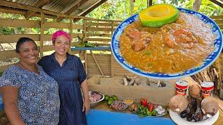 ASOPAO DE GALLINA CON PLÁTANO MADURO. MARILUZ SACA Aceite De Arreque. LA VIDA DEL CAMPO