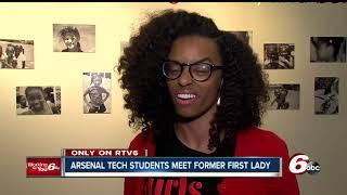 Arsenal Tech High School students get a backstage pass to talk face-to-face with Michelle Obama