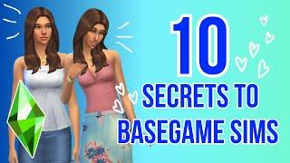 10 Secrets To Making Beautiful Basegame Sims || The Sims 4