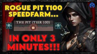 Heartseeker Rogue Pit Tier 100 Speedfarming in 3 minutes back to back! Fastest Rogue build! Diablo 4