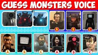 GUESS THE MONSTERS VOICE COMPILATION ALL SEASONS!  Skibidi Toilet's Quiz